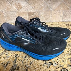Brooks Ghost 14 Men’s Running Shoes Black Blue Sneakers Size 13
